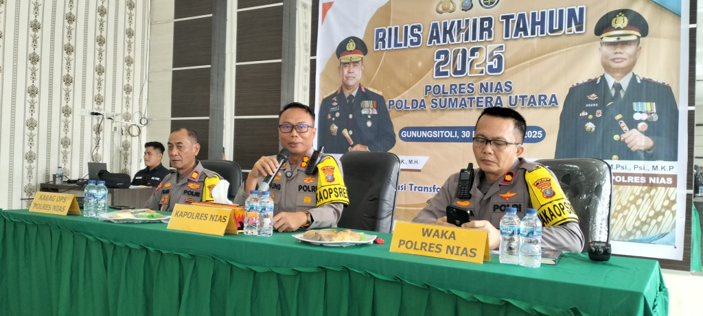 Refleksi Akhir Tahun 2025, Kapolres Nias Paparkan Capaian Kinerja dan Inovasi Pelayanan Publik