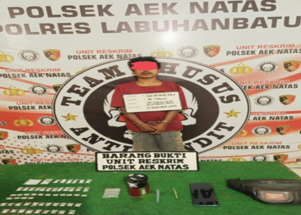 Residivis Narkoba Ditangkap di Kebun Sawit Aek Natas