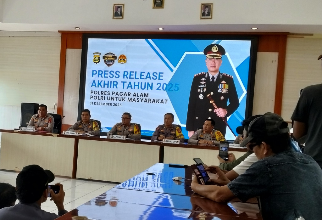 Rilis Akhir Tahun 2025, Satreskrim Polres Pagar Alam Tuntaskan 287 Perkara Tindak Pidana