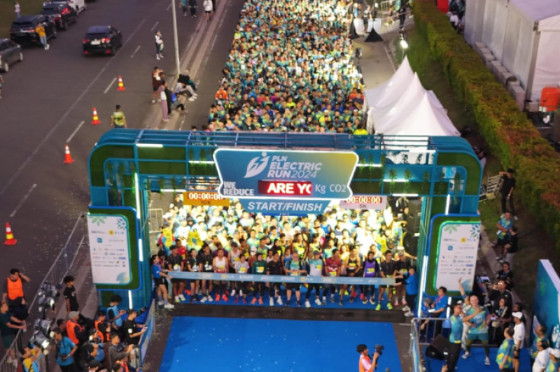 Antusiasme 6.500 pelari yang tengah bersiap di garis start pada ajang PLN Electric Run tahun lalu