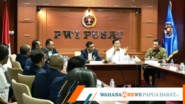 Di Depan Pengurus Pwi Pusat Prabowo Subianto Tegaskan Percaya Demokrasi Wahana News Papua Barat