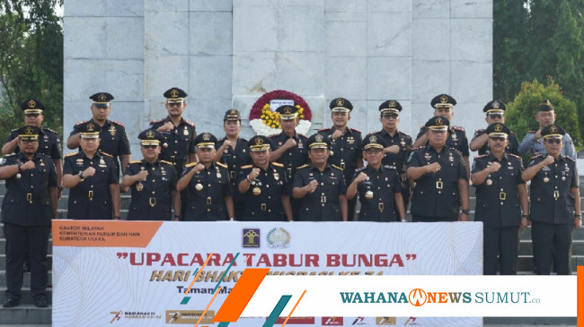 Lapas Binjai Hadiri Upacara Tabur Bunga Peringati Hari Bhakti Imigrasi